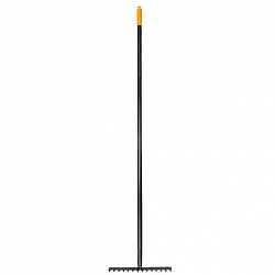 Грабли 14 зубьев цельнометаллические 35х10 см, ОБЩАЯ ДЛИНА 150 см, черенок сталь, RABBITEX (РАББИТЕКС) "LONG HANDLE", 700493