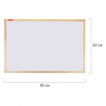 Доска магнитно-маркерная 60х90 см, деревянная рамка, BRAUBERG "Wood", 238796