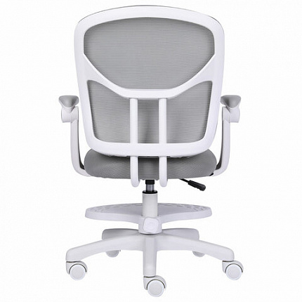 Кресло детское с подставкой для ног BRABIX "Toy MG-205", сетка/ткань TW, серое, 533153