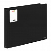 Папка на 4 кольцах БОЛЬШОГО ФОРМАТА А3, ГОРИЗОНТАЛЬНАЯ, 30 мм, до 250 листов, черная, 0,8 мм, STAFF, 274003