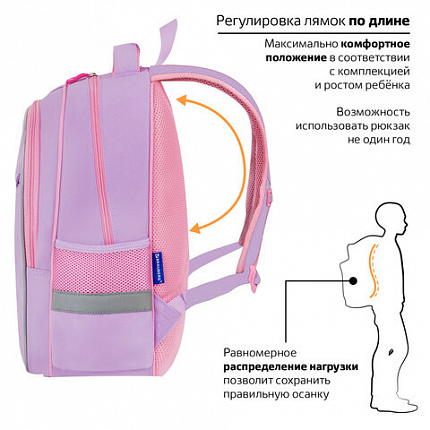 Рюкзак BRAUBERG FAVOUR, 2 отделения, 3 кармана, "Hide and seek", 40х29х15 см, 273122