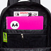 Рюкзак GRIZZLY, карман-антивор, "TOTAL BLACK", 42х28х12 см, RQL-513-2/3