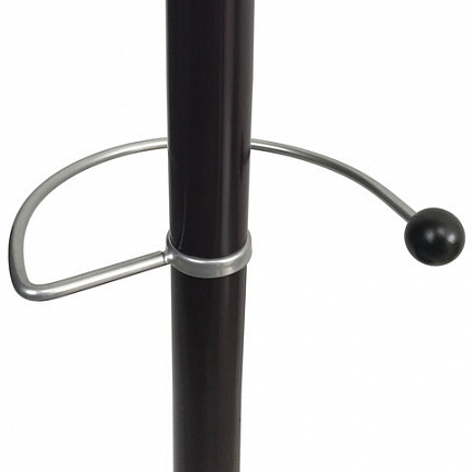 Вешалка-стойка BRABIX "CR-848" на мраморном диске, металл, 4+3 крючка, цвет коричневый, 606435