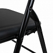 Стулья складные BRABIX "Golf CF-007", КОМПЛЕКТ 4 шт., черный каркас, кожзам черный, 533032