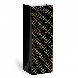 Пакет подарочный под бутылку (1 штука), 13х9x36 см (B), "Leather Bottle Bag", ассорти, ЗОЛОТАЯ СКАЗКА, 700802