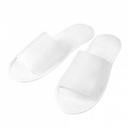 Тапочки одноразовые EVA Classic, открытые, КОМПЛЕКТ 25 пар, спанбонд + ЭВА, размер 37-42, белые, SMZ, Э/О/Б-№1/25/150