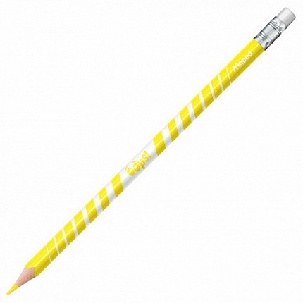 Карандаши цветные стираемые с ластиком MAPED (Франция) "Color'Peps Oops", 12 цветов, трехгранные, 832812