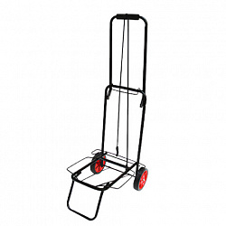 Тележка хозяйственная складная без сумки 98x35x44 см, черная, стальная, колеса диаметром 14 см, BOOMHOUSE (БУМХАУС), 701400