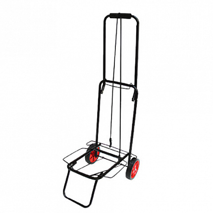 Тележка хозяйственная складная без сумки 98x35x44 см, черная, стальная, колеса диаметром 14 см, BOOMHOUSE (БУМХАУС), 701400