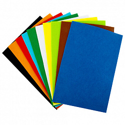 Фетр мягкий утолщенный А4, 2 мм, 10 листов, 10 цветов, плотность 250 г/м2, ОСТРОВ СОКРОВИЩ, 665669