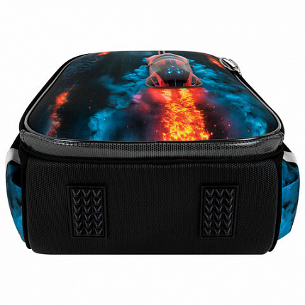 Ранец BRAUBERG PREMIUM, 2 отделения, с брелоком, "Foggy car", 3D-панель, 38х29х16 см, 273103