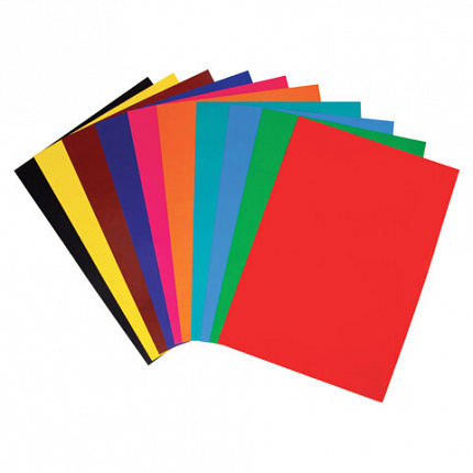 Картон цветной А4 МЕЛОВАННЫЙ, 10 листов, 10 цветов, с европодвесом, HATBER, 195х280 мм, "Creative Set", 088626, 10Кц4_05930