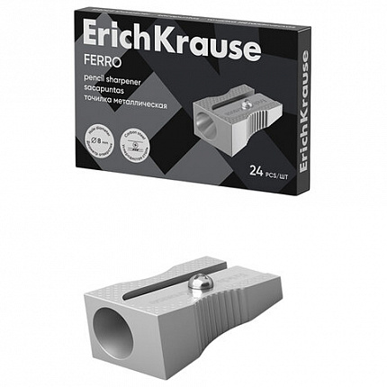 Точилка ERICH KRAUSE "Ferro", металлическая клиновидная, 7074