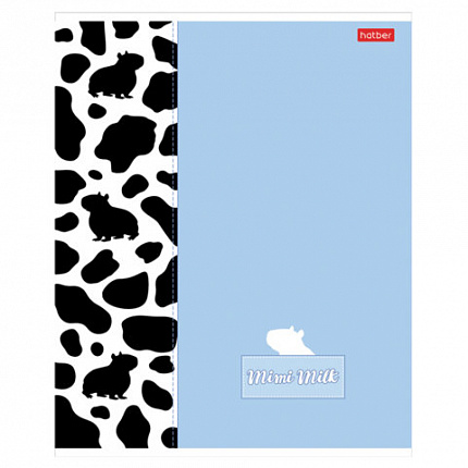 Тетрадь А5 48 л., HATBER скоба, клетка, матовая ламинация, "Mimimilk" (микс в спайке), 083846, 48Т5лВ1