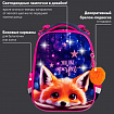 Ранец BRAUBERG PREMIUM, 2 отделения, с брелоком, "Милый лисенок", ЛАМПОЧКИ, 38х29х16 см, 272019