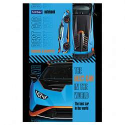 Блокнот МАЛЫЙ ФОРМАТ А6, 40 л., склейка, мелованная бумага, клетка, глянцевая ламинация, HATBER, "Скорость и мощь", 077053, 40Б6лA1к