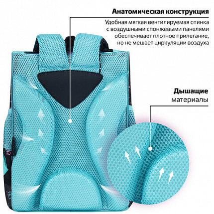 Ранец ПИФАГОР BASIC, 1 отделение, 3 кармана, эргономичная спинка, "Funny cats", 35х28х18 см, 273135