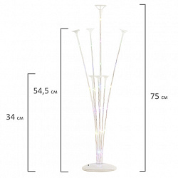 Подставка с LED для 7 воздушных шаров, высота 75 см, пластик, BRAUBERG KIDS, 591908