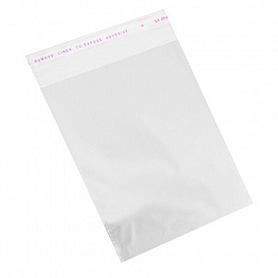 Пакеты БОПП с клеевым клапаном КОМПЛЕКТ 100 штук, 40 х 60 + 4 см, 53 мкм с усиленным швом, BRAUBERG, 700420