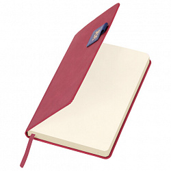 Ежедневник датированный 2026 А5 138х213 мм, BRAUBERG "Accent", под кожу, держатель, красный/синий, 117384