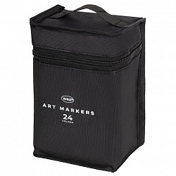 Маркеры для скетчинга двусторонние, НАБОР 24 шт., базовые цвета, в чехле, WBZ (ВБЗ), 152571