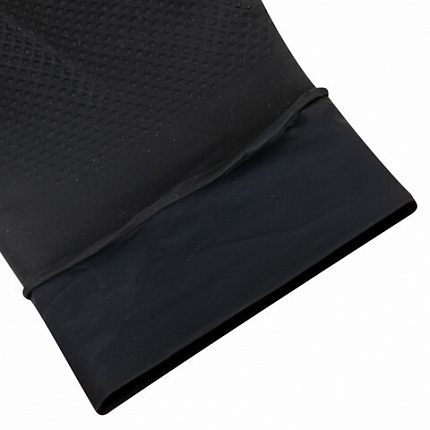 Перчатки нитриловые сверхпрочные с текстурой SFM MEGA TEX BLACK, Германия, 25 пар (50 штук), размер 6-7, S (малый)