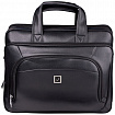 Сумка портфель BRAUBERG CARBON с отделением для ноутбука 15-16", 2 отделения, экокожа, черная, 32х41х12 см, 240399