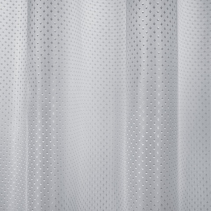 Шторка для ванной ПОЛИЭСТЕР, 180х200 см, кольца в комплекте, СЕРЫЙ БРИЛЛИАНТ, PRIMILA (ПРИМИЛА), 700094