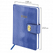 Ежедневник датированный 2026 А5 138х213 мм, BRAUBERG "Elegant", под кожу, застежка, темно-синий, 117366