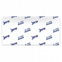 Полотенца бумажные 250 шт., PROtissue (H3) COMFORT, 1-слойные, белые, КОМПЛЕКТ 20 пачек, 22х21 см, V-сложение, С192