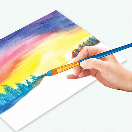 Кисти набор 10 шт., синтетика, синие, № 2/0-8 (Круглые; Овальные; Плоские; Лайнеры), WBZ, 201085