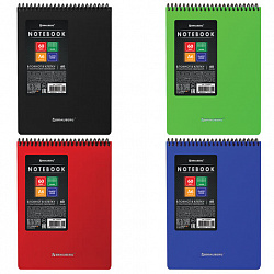 Блокнот МАЛОГО ФОРМАТА А6, 60 л., обложка пластик, клетка, BRAUBERG "Metropolis", АССОРТИ, 115578