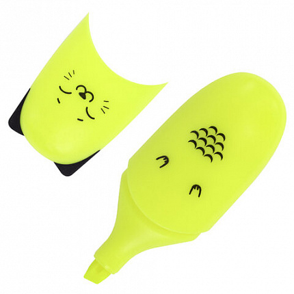 Текстовыделитель мини BRAUBERG KIDS "CUTE CATS NEON", АССОРТИ В ПЛАСТИКОВОЙ БАНКЕ, 1-5 мм, 152433