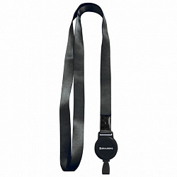 Держатель-рулетка для бейджей 70 см, с лентой 45 см, черный, BRAUBERG EXTRA, 238838