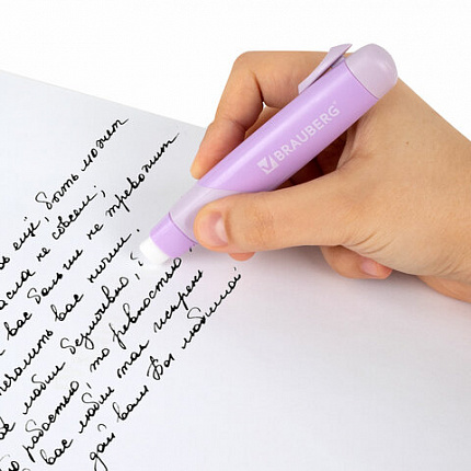 Ластик выдвижной BRAUBERG "REWIND", 112х21х24 мм, белый, пастельные цвета корпуса ассорти, 272686