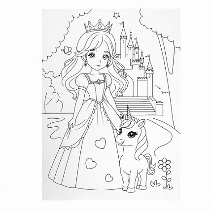 Набор ЮНОГО ХУДОЖНИКА "ПРИНЦЕССА" для рисования и творчества в кейсе ЮНЛАНДИЯ, 75 предметов, 665673