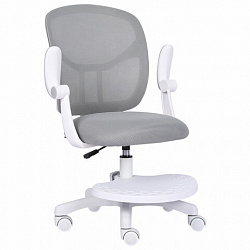 Кресло детское с подставкой для ног BRABIX "Toy MG-205", сетка/ткань TW, серое, 533153