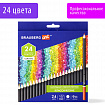 Карандаши художественные цветные BRAUBERG ART CLASSIC, 24 цвета, МЯГКИЙ грифель 3,3 мм, 181537