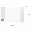 Обложка ПВХ со штрихкодом для прописей Горецкого и рабочих тетрадей, ПЛОТНАЯ, 120 мкм, 243х345 мм, прозрачная, ПИФАГОР, 224836