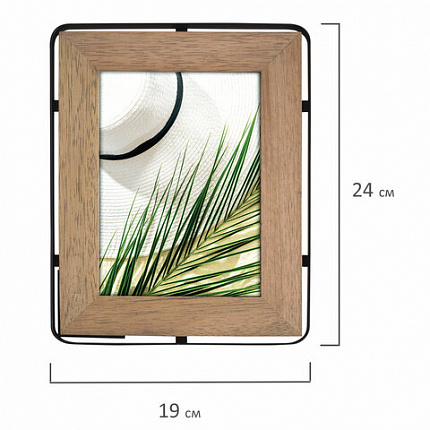 Рамка из мангового дерева BRAUBERG LOFT IRONWOOD, фото 13х18 см, стекло, 19х24 см, 391287