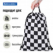 Мешок для обуви BRAUBERG большой удобный с ручкой, 51х41 см, "Black and White", 271595