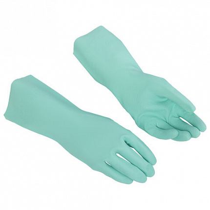 Перчатки VILEDA нитриловые МНОГОРАЗОВЫЕ универсальные, антиаллерген, XL (оч.большой) зеленый, 174385
