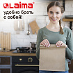 Крафт-пакет бумажный 12х8х24 см, КОМПЛЕКТ 100 шт., плотность 90 г/м2, LAIMA ECO CRAFT, 609682