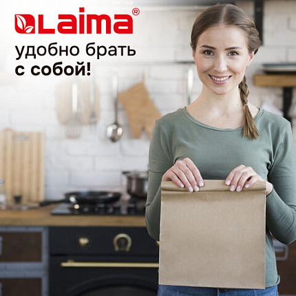 Крафт-пакет бумажный 12х8х24 см, КОМПЛЕКТ 100 шт., плотность 90 г/м2, LAIMA ECO CRAFT, 609682