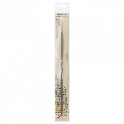 Кисть художественная проф. BRAUBERG ART CLASSIC, колонок, круглая, № 0, длинная ручка, 200921