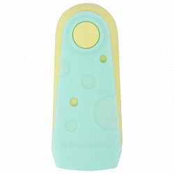 Ластики BRAUBERG "ULTRA PASTEL", НАБОР 3 ШТУКИ, 57х24х15 мм, ассорти пастель, бирюзовый пластиковый держатель, блистер, 272689
