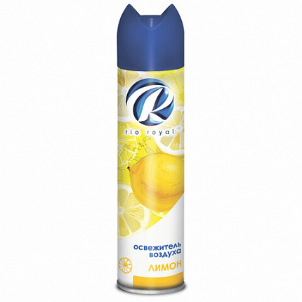 Освежитель воздуха аэрозольный 300 мл, RIO ROYAL (Рио Роял), "Лимон"