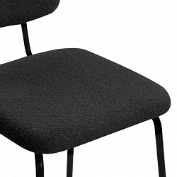 Стулья BRABIX "Ideal CF-080", КОМПЛЕКТ 4 шт., черный каркас, букле черный, 533244