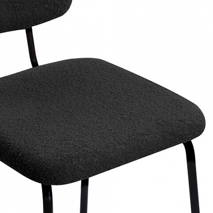 Стулья BRABIX "Ideal CF-080", КОМПЛЕКТ 4 шт., черный каркас, букле черный, 533244