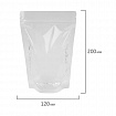 Пакеты дой-пак с замком ZIP LOCK, прозрачные, 120х200 + 40 мм, КОМПЛЕКТ 100 штук, 70 мкм, BRAUBERG, 700696
